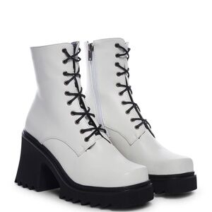NEW White Chunky Boots